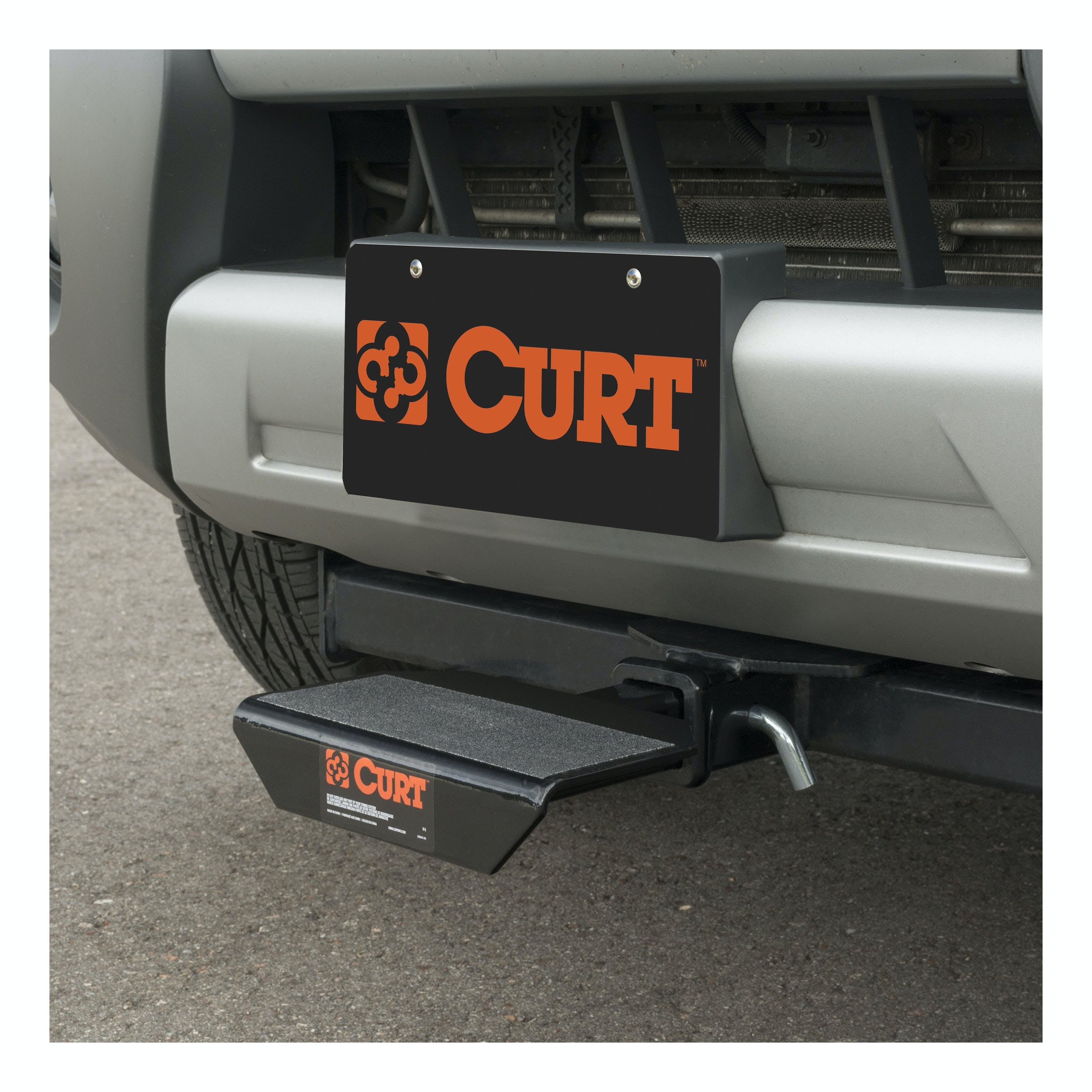 CURT 31001 Hitch-Mounted Step Pad (Fits 2 Receiver)