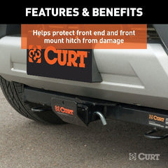 CURT 31007 Hitch-Mounted Skid Shield (Fits 2 Receiver)