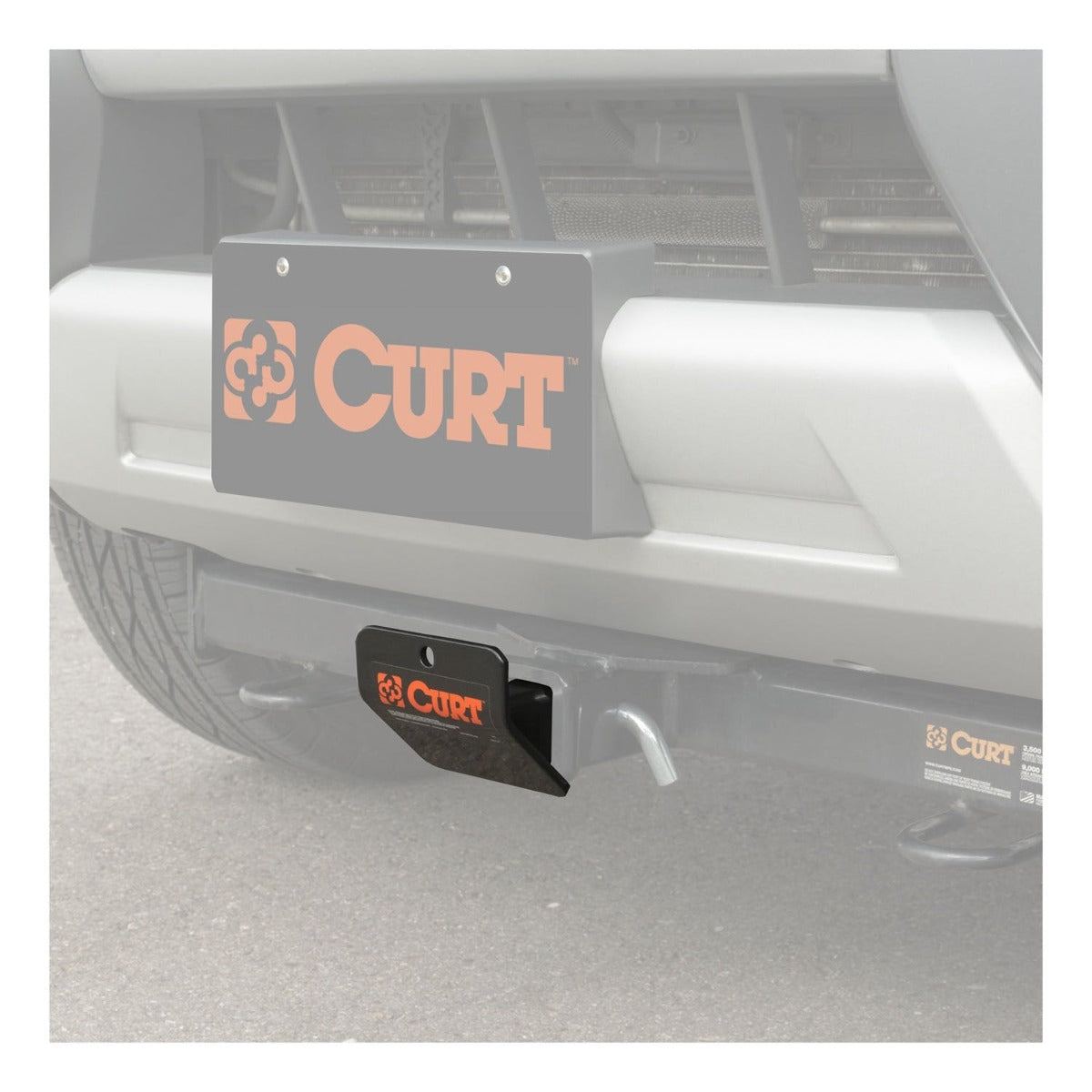 CURT 31007 Hitch-Mounted Skid Shield (Fits 2 Receiver)