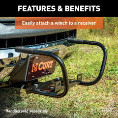 CURT 31010 Hitch-Mounted Winch Mount (Fits 2 Receiver)
