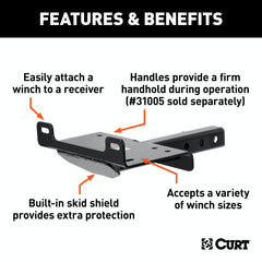 CURT 31010 Hitch-Mounted Winch Mount (Fits 2 Receiver)