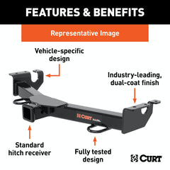 CURT 31030 2 Front Receiver Hitch, Select Chevrolet Colorado, GMC Canyon
