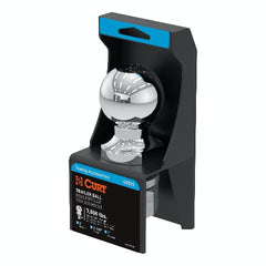 CURT 40070 2 Trailer Ball (1 x 2-1/8 Shank, 7,500 lbs., Chrome, Packaged)