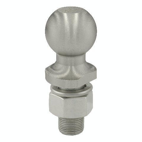 CURT 40081 1-7/8 Trailer Ball (1 x 2-1/8 Shank, 3,500 lbs., Stainless, Packaged)