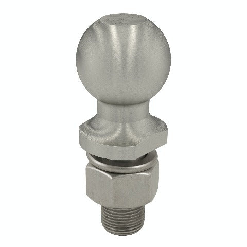 CURT 40083 2 Trailer Ball (1 x 2-1/8 Shank, 6,000 lbs., Stainless, Packaged)