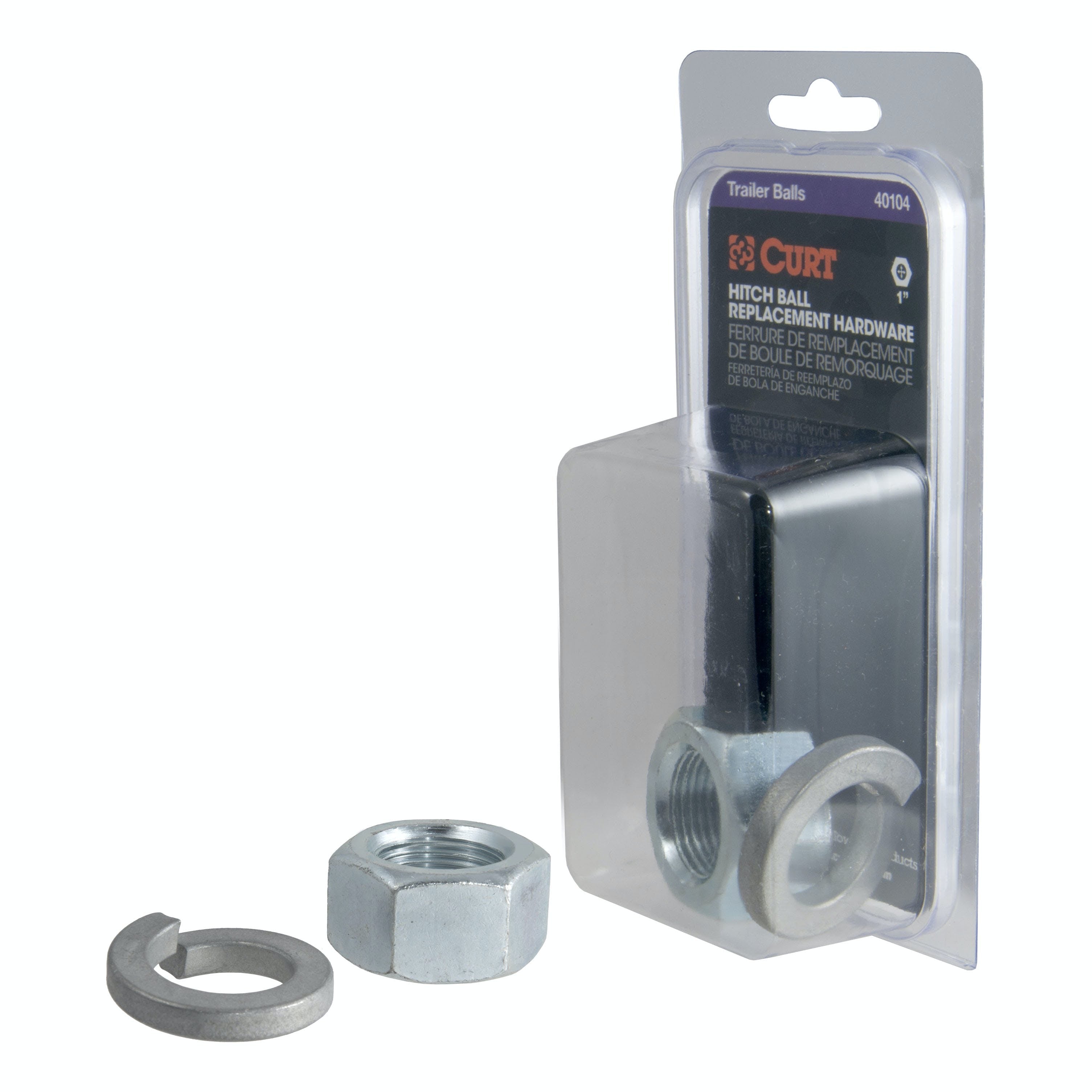 CURT 40104 Replacement Trailer Ball Nut and Washer for 1 Shank