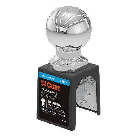 CURT 40109 2-5/16 in. Trailer Ball (1-1/4 in. x 2-3/4 in. Shank 20000 lbs. Chrome)