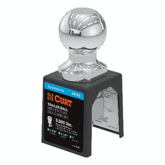 CURT 40162 1-7/8 Trailer Ball (1 x 2-1/8 Shank, 3,500 lbs., Chrome, Packaged)