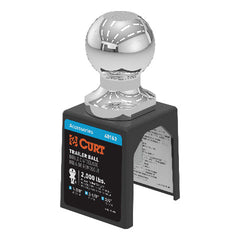 CURT 40163 1-7/8 in. Trailer Ball (3/4 in. x 2-1/8 in. Shank 2000 lbs. Chrome Packaged)