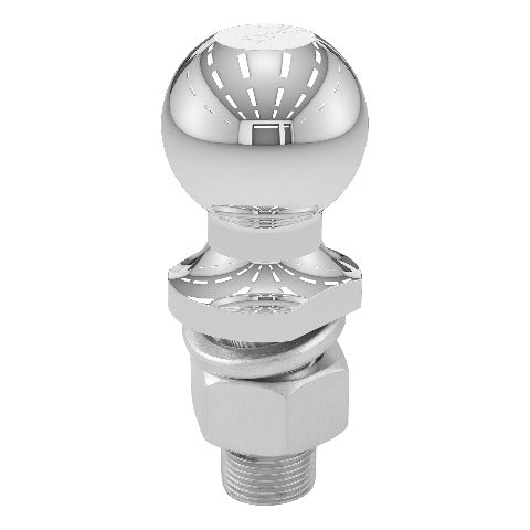 CURT 40166 2 Trailer Ball (1 x 2-1/8 Shank, 6,000 lbs., Chrome, Packaged)