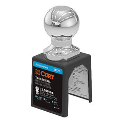 CURT 40171 1-7/8 in. Trailer Ball (3/4 in. x 3 in. Shank 2000 lbs. Chrome Packaged)