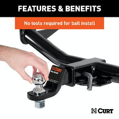 CURT 41782 Switch Ball Trailer Ball Set (1-7/8 and 2 Balls, 3/4 x 1-5/8 Shank)