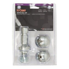 CURT 42178 Switch Ball Trailer Ball Set (1-7/8 and 2 Balls, 1 x 2-1/4 Shank)