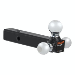 CURT 45001 Multi-Ball Mount (2 Hollow Shank, 1-7/8, 2 and 2-5/16 Chrome Balls)