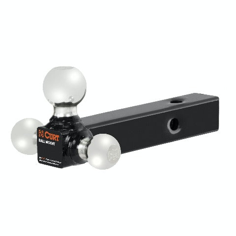 CURT 45001 Multi-Ball Mount (2 Hollow Shank, 1-7/8, 2 and 2-5/16 Chrome Balls)