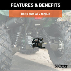 CURT 45006 Bolt-On ATV Tongue Adapter with 2 Receiver