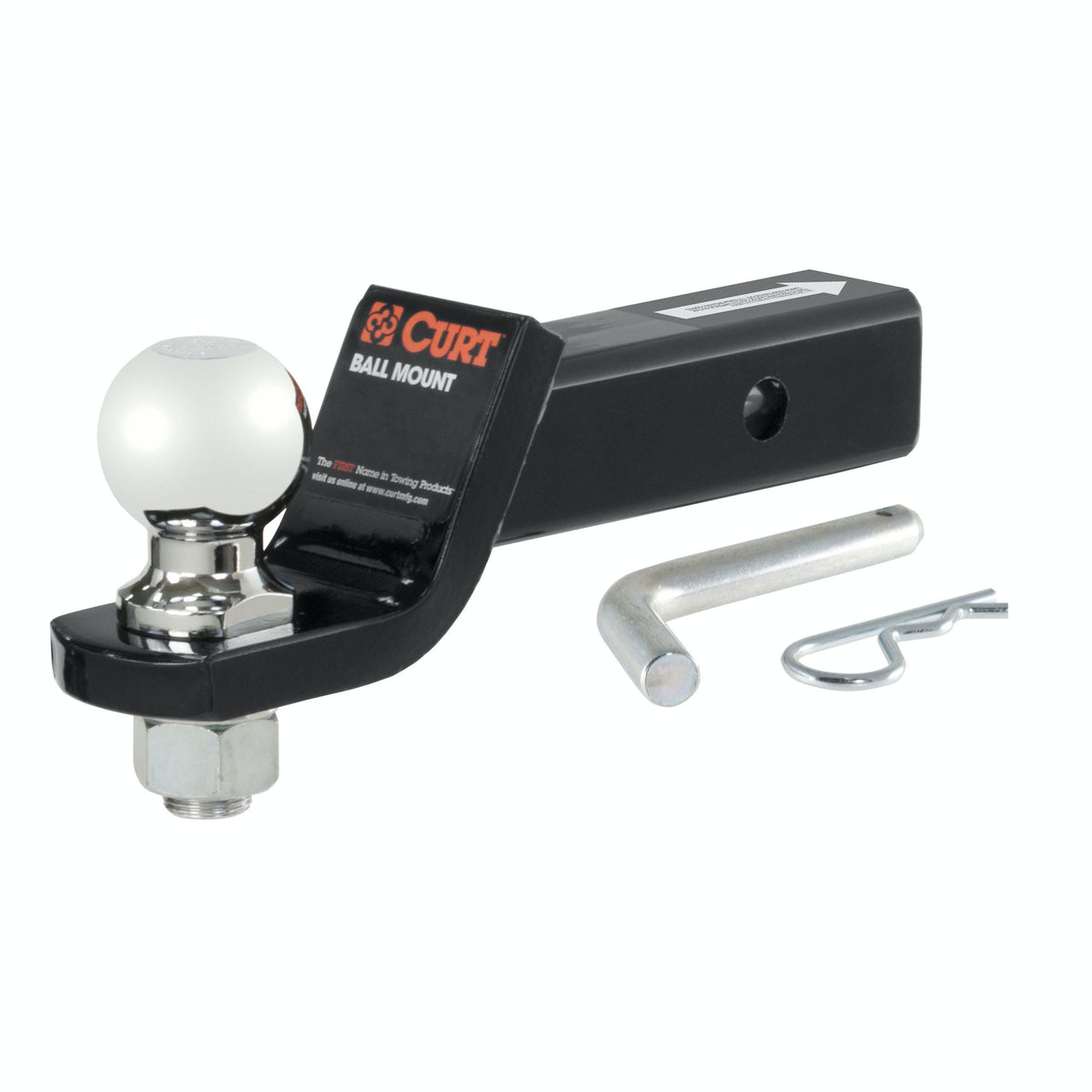 CURT 45041 Loaded Ball Mount with 2-5/16 Ball (2 Shank, 7,500 lbs., 2 Drop)