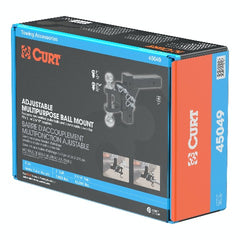 CURT 45049 Adjustable Multipurpose Ball Mount (2 Shank, 2 and 2-5/16 Balls)