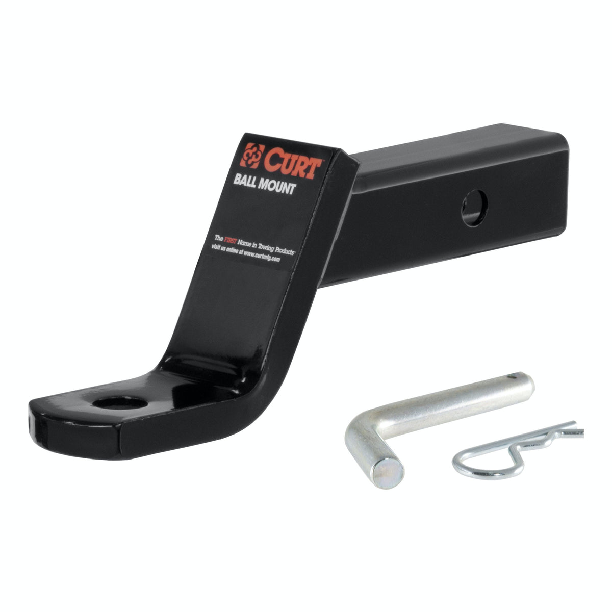 CURT 45052 Class 3 Ball Mount with Pin (2 Shank, 7,500 lbs., 4 Drop, 8-1/4 Long, in Box)