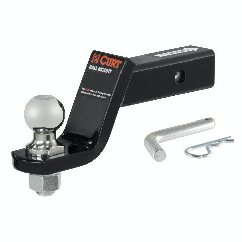 CURT 45056 Loaded Ball Mount with 2 Ball (2 Shank, 7,500 lbs., 4 Drop)