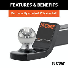 CURT 45134 Fusion Ball Mount with 2 Ball (2 Shank, 7,500 lbs., 2 Drop)