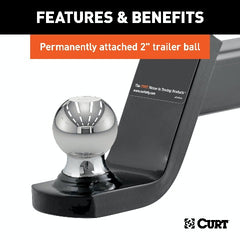 CURT 45142 Towing Starter Kit with 2 Ball (2 Shank, 7,500 lbs, 4 Drop)