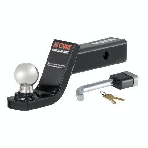 CURT 45142 Towing Starter Kit with 2 Ball (2 Shank, 7,500 lbs, 4 Drop)