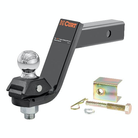 CURT 45144 RockerBall Cushion Hitch with 2 Ball (2 Shank, 7,500 lbs., 5 Drop)