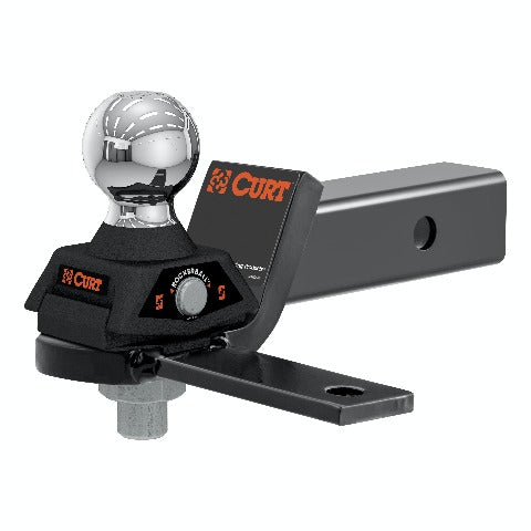 CURT 45149 RockerBall Cushion Hitch with Sway Tab (2-5/16" Ball, 2" Shank, 7,500 lbs.)
