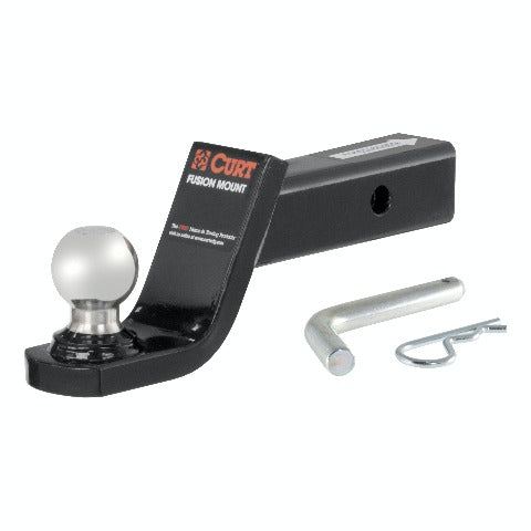 CURT 45154 Fusion Ball Mount with 2 Ball (2 Shank, 7,500 lbs., 4 Drop)