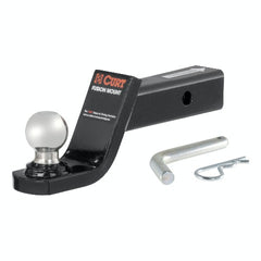 CURT 45154 Fusion Ball Mount with 2 Ball (2 Shank, 7,500 lbs., 4 Drop)