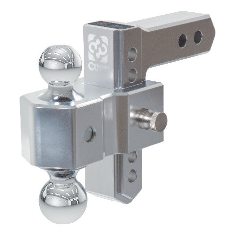 CURT 45363 AlumaLite Adjustable Aluminum Hitch with Dual Ball, 5-1/2" Drop