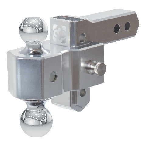 CURT 45364 AlumaLite Adjustable Aluminum Hitch with Dual Ball, 3-1/2" Drop