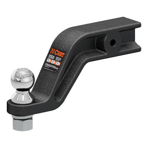 CURT 45376 Forged Trailer Hitch Mount with 2-5/16-Inch Ball, Fits 3-Inch Receiver, 20,000 lbs, 6-In Drop