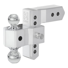 CURT AlumaLite Adjustable Aluminum Hitch with Dual Ball, 6" Drop, 2-1/2" Shank 45385
