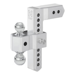 CURT AlumaLite Adjustable Aluminum Hitch with Dual Ball, 10" Drop, 2.5" Shank 45387