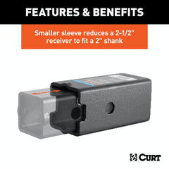 CURT 45408 Reducer Sleeve Set (3 to 2-1/2 to 2 Shanks, 2 Pieces)