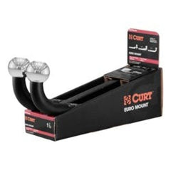 CURT 45572 Euro Mount (2 Ball, 1-1/4 Shank, 3,500 lbs., 4-5/8 High, 7-1/4 Long)