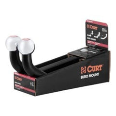 CURT 45572 Euro Mount (2 Ball, 1-1/4 Shank, 3,500 lbs., 4-5/8 High, 7-1/4 Long)