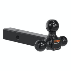 CURT 45650 Multi-Ball Mount (2 Solid Shank, 1-7/8, 2 and 2-5/16 Black Balls)