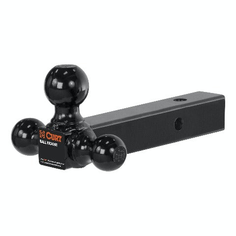 CURT 45650 Multi-Ball Mount (2 Solid Shank, 1-7/8, 2 and 2-5/16 Black Balls)