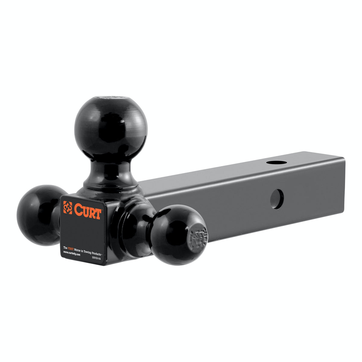 CURT 45652 Multi-Ball Mount (2 Hollow Shank, 1-7/8, 2 and 2-5/16 Black Balls)