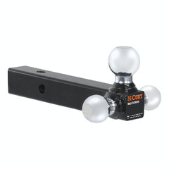 CURT 45655 Multi-Ball Mount (2 Solid Shank, 1-7/8, 2 and 2-5/16 Chrome Balls)