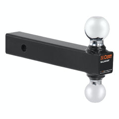 CURT 45665 Multi-Ball Mount (2 Solid Shank, 2 and 2-5/16 Chrome Balls)