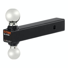 CURT 45665 Multi-Ball Mount (2 Solid Shank, 2 and 2-5/16 Chrome Balls)