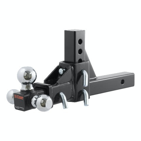 CURT 45799 Adjustable Tri-Ball Mount (2 Shank, 1-7/8, 2 and 2-5/16 Balls)