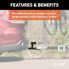 CURT 45810 Multi-Use Ball Mount (2 Shank, 7,500 lbs., 5-13/16 Rise, 1 Ball Hole)