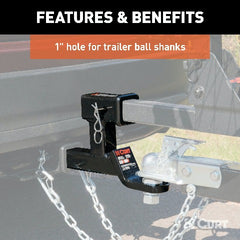 CURT 45810 Multi-Use Ball Mount (2 Shank, 7,500 lbs., 5-13/16 Rise, 1 Ball Hole)