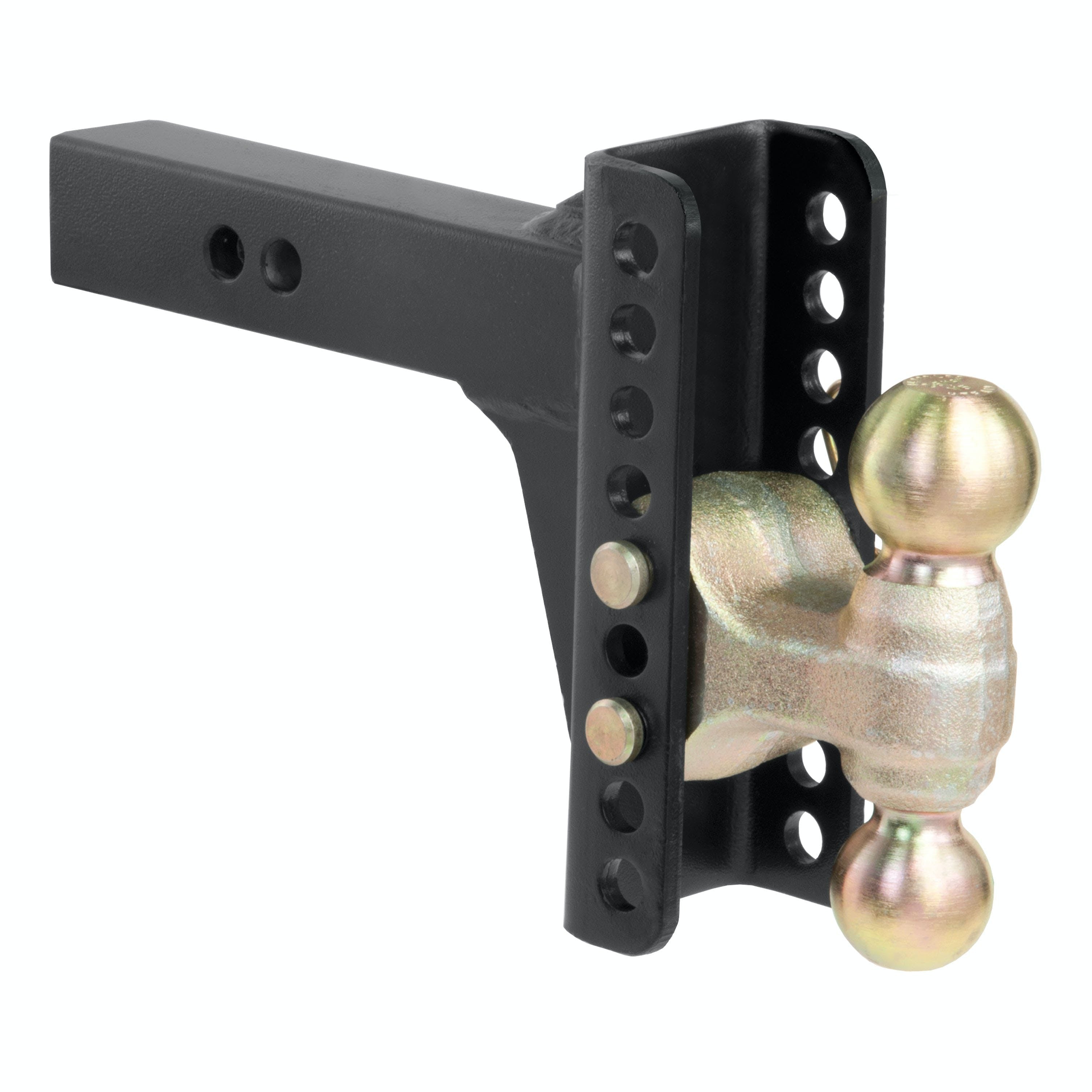 CURT 45900 Adjustable Channel Mount with Dual Ball (2 Shank, 14,000 lbs., 6 Drop)