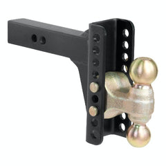 CURT 45900 Adjustable Channel Mount with Dual Ball (2 Shank, 14,000 lbs., 6 Drop)